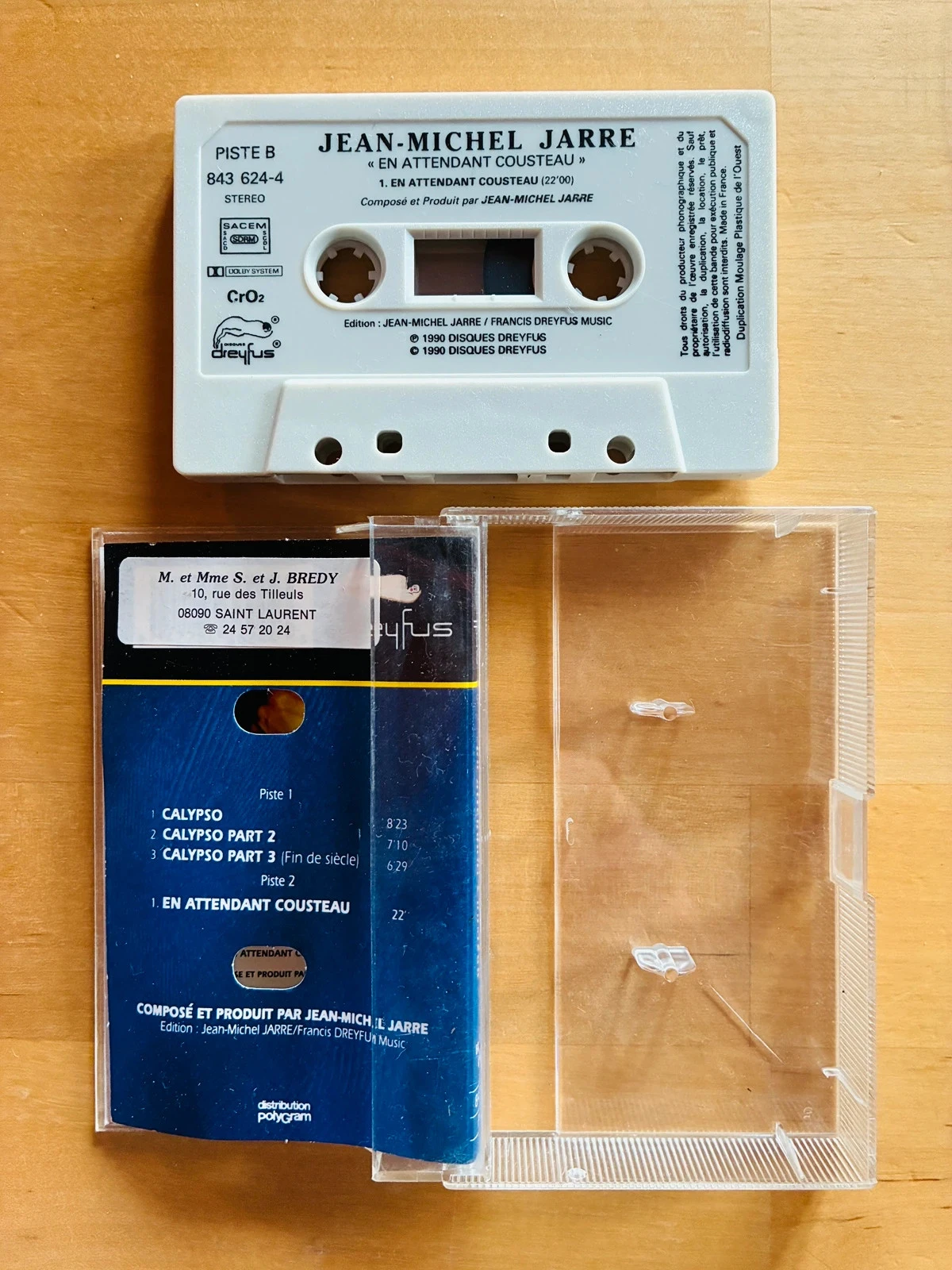Jean-Michel Jarre audio cassette En attendant Cousteau. – photo 2